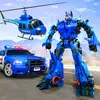 Hélicoptère de Police et Jeux de Voiture Robot icône