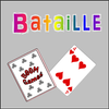 Bataille : jeu de cartes simple icône