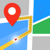 GPS, cartes, navigation vocale et destinations icône